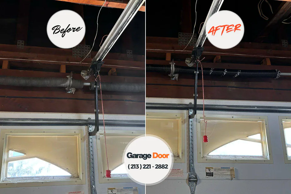 Before and after: garage door repair Shadow Lake, WA